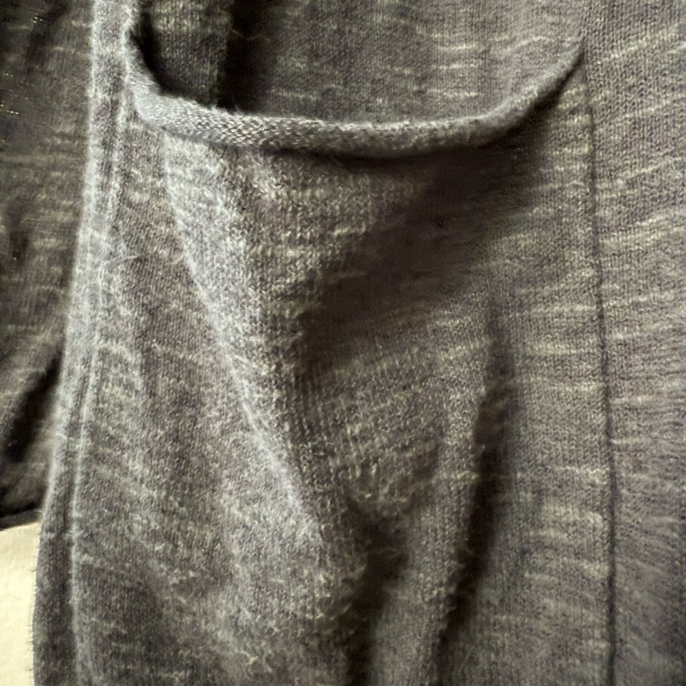 Eileen Fisher Charcoal Open Front Cardigan, no size tag, no materials tag - Picture 3 of 7